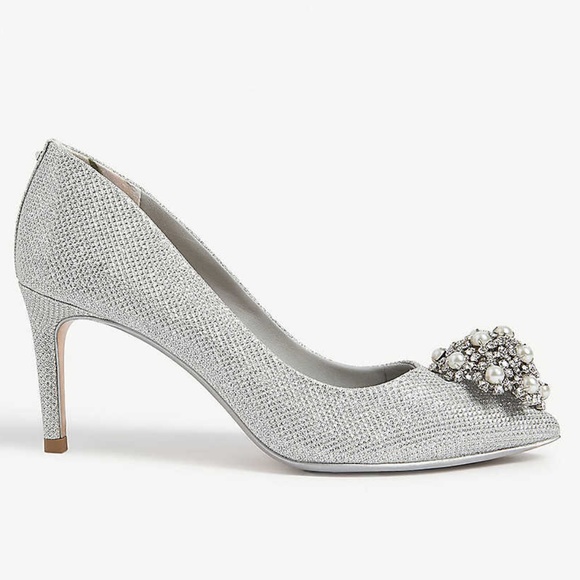 Ted Baker Darlill Metallic Brooch Heel 